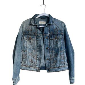 ✨ Weekend Max Mara Studded Celestial Denim Jacket 8